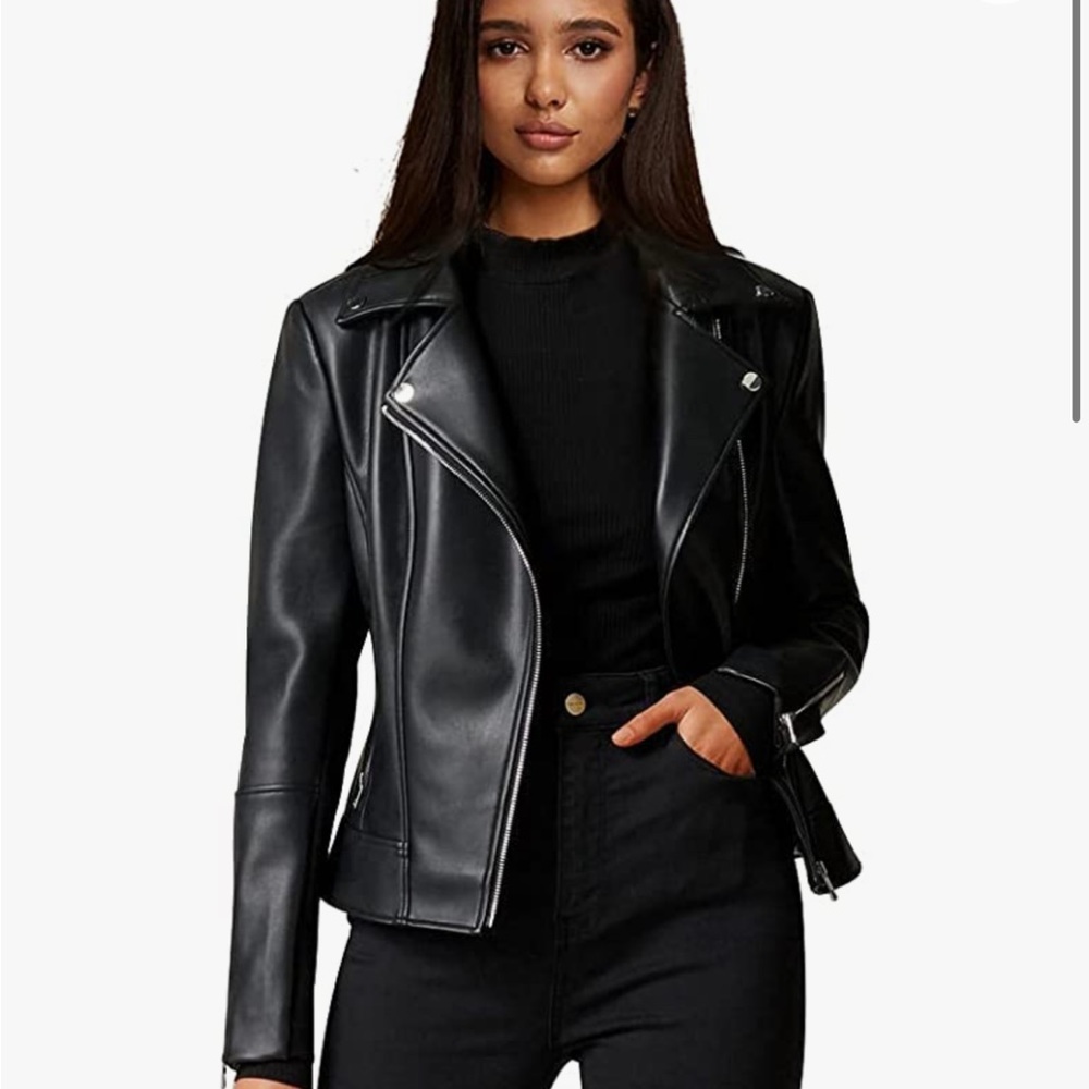 Faux leather jacket
